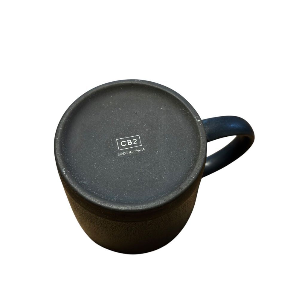 CB2 Crate & Barrel Valley Matte Coffee Tea Cup Mug Black - Picture 4 of 6